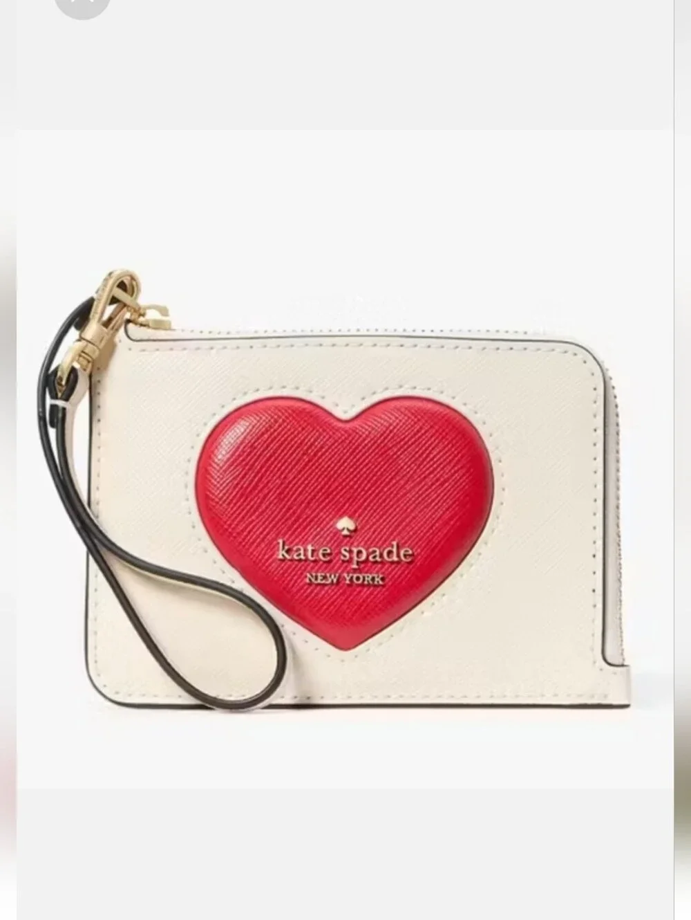 Kate Spade Madison Puffy Heart Small Card Holder Wristlet